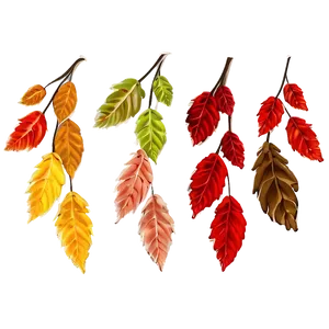 Cascading Autumn Leaves PNG 68