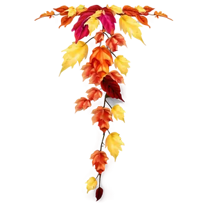 Cascading Autumn Leaves PNG Vtx96