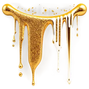 Cascading Gold Glitter Drip PNG 06282024