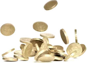 Cascading_ Golden_ Coins PNG image