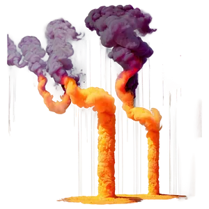 Cascading Orange Smoke PNG 52