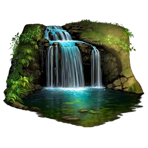 Cascading Waterfall Png Qtc39 PNG image