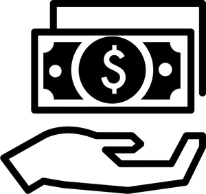 Cash In Hand Icon PNG image