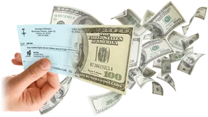 Cashand Check Transaction PNG image