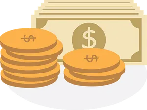 Cashand Coins Illustration