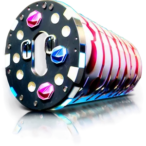 Casino Chip Stack Gem Decorations PNG
