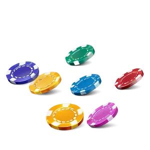 Casino Chips Top View PNG Teh PNG