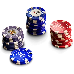 Casino Poker Chips Stacked PNG