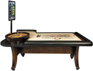 Casino Roulette Table With Digital Display.png PNG image