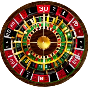 Casino Roulette Wheel Top View PNG