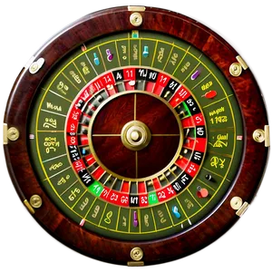 Casino Roulette Wheel Top View PNG