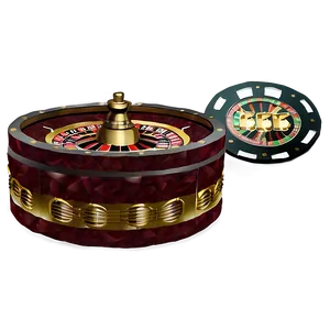Casino Roulette Wheeland Chip PNG