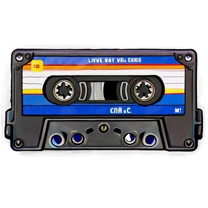 Cassette Tape With Label PNG Cek63 PNG
