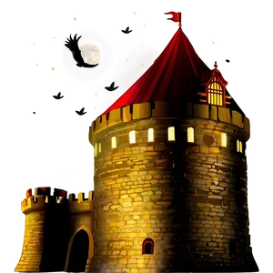 Castle At Night PNG 05032024