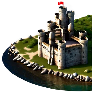 Castle By The Sea PNG 05032024