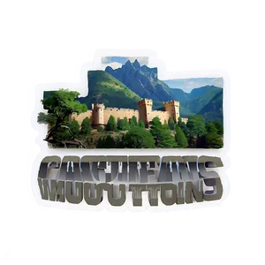 Castle In Mountains PNG 05032024