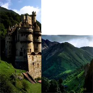 Castle In Mountains PNG Wco