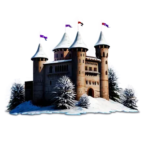 Castle In Winter PNG 05032024