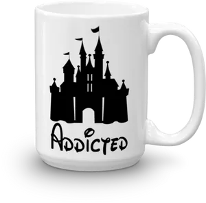 Castle Silhouette Mug Design PNG