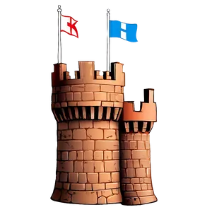 Castle With Flag PNG 05032024