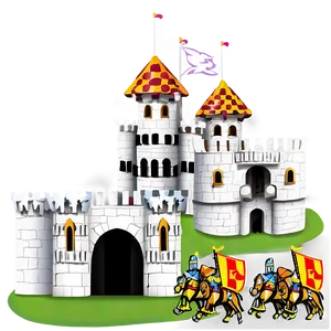 Castle With Knights PNG 05032024 PNG