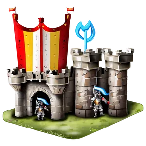Castle With Knights Png 05032024 PNG image