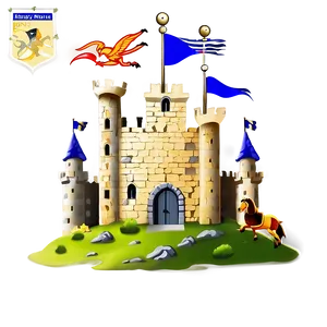 Castle With Knights PNG Grl PNG