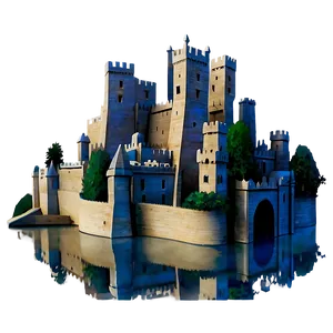 Castle With Moat PNG 10