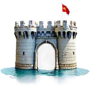 Castle With Moat PNG Fdr PNG
