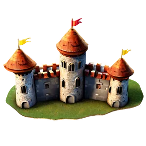 Castle With Towers PNG 05032024 PNG