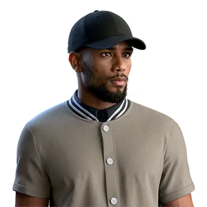 Casual Black Cap Look Png 06122024 PNG image