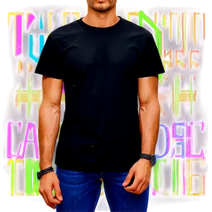 Casual Black T Shirt Png Swu PNG image