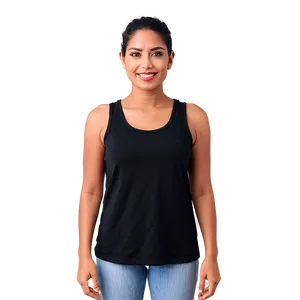 Casual Black Tank Top Png Qua46 PNG image