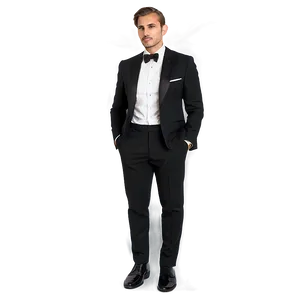 Casual Black Tie Look PNG 32 PNG