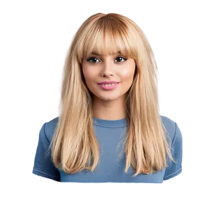 Casual Blonde Bangs PNG 06282024