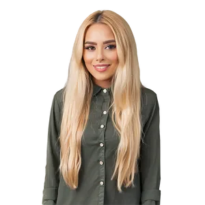 Casual Blonde Hair Look PNG 05252024