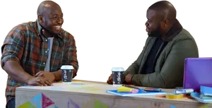 Casual Business Meeting Two Men PNG image