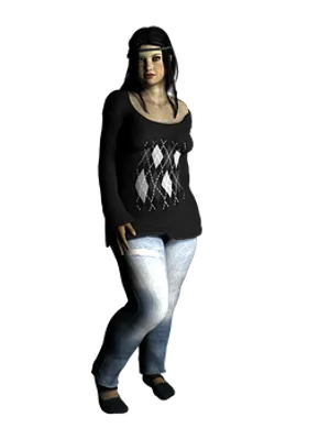 Casual Fashion Female3 D Model