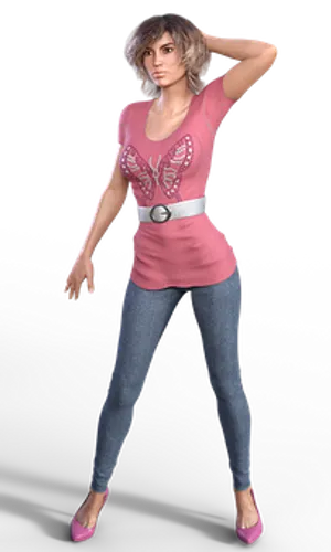 Casual Fashion3 D Model Pose