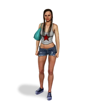 Casual Fashion3 D Model Woman