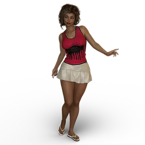 Casual Female3 D Model Pose