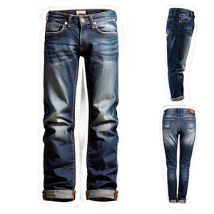 Casual Folded Jeans Png Fds PNG image