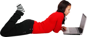 Casual Laptop Use Black Background