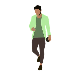 Casual Man Walking Vector
