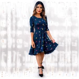 Casual Midi Dress PNG Hye6