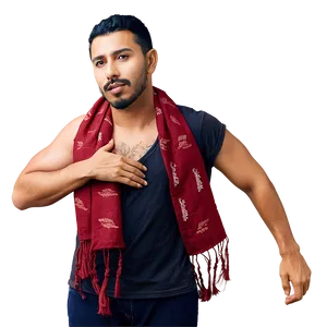 Casual Red Scarf PNG Xmd