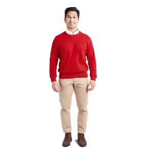 Casual Red Sweater Png 19 PNG image