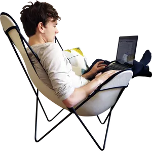 Casual Remote Work Setup PNG image