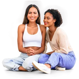 Casual Sitting Poses Group Png Nhi PNG image