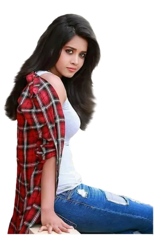 Casual Style Indian Girl PNG
